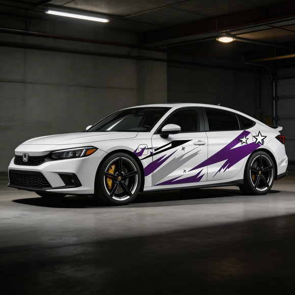 Honda Civic 2022 x Race Stripes: Unleash Track DNA