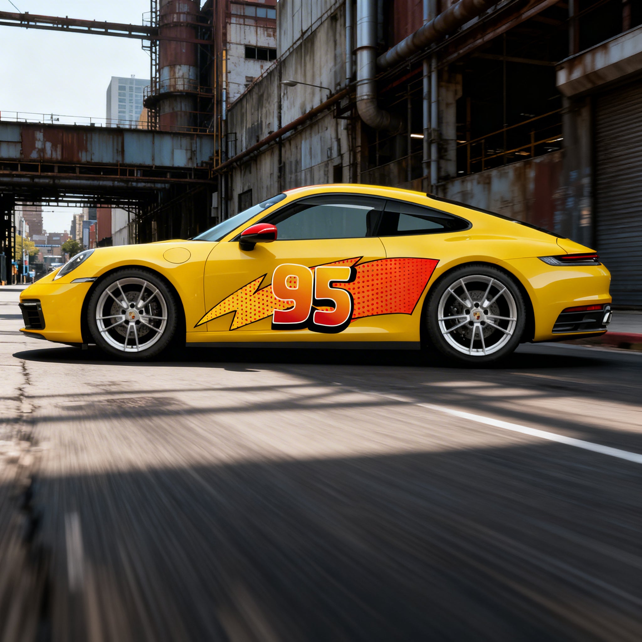 SKT-035 Racing Number 95 Lightning-Inspired Decal – Custom Fit for Your Car
