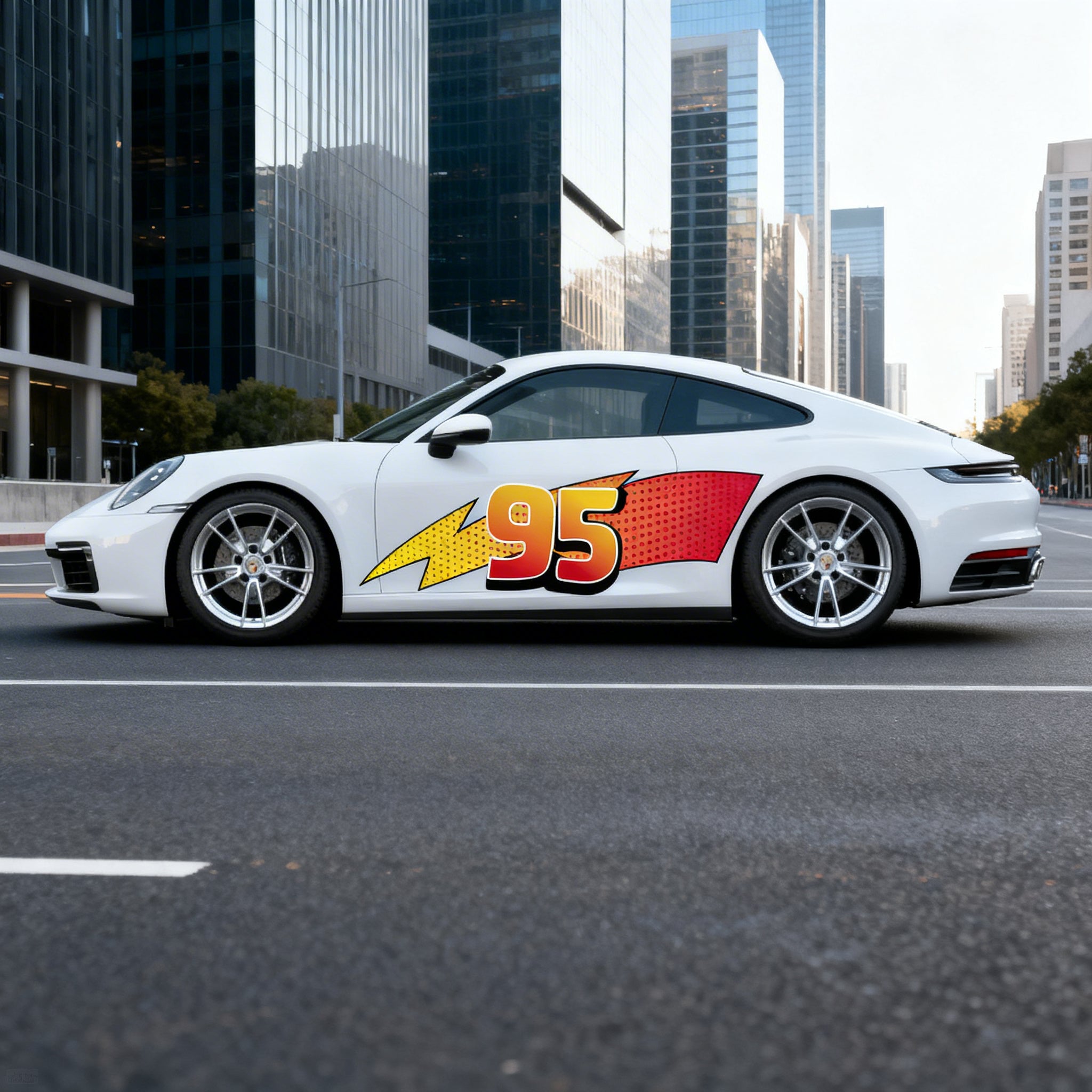 SKT-035 Racing Number 95 Lightning-Inspired Decal – Custom Fit for Your Car