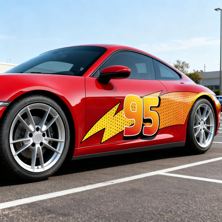 SKT-035 Racing Number 95 Lightning-Inspired Decal – Custom Fit for Your Car