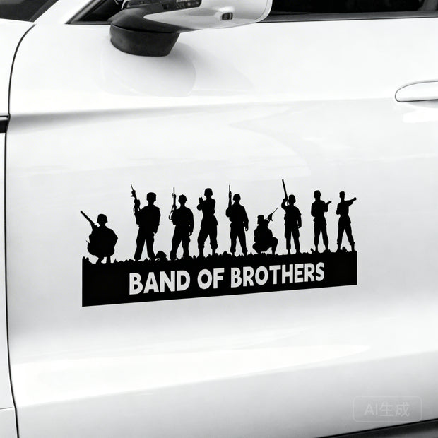 SKT-021 Warrior Silhouette Vinyl Decal - Matte Black & White Vehicle Sticker